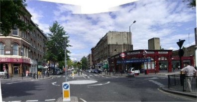 Looking up Elgin Avenue